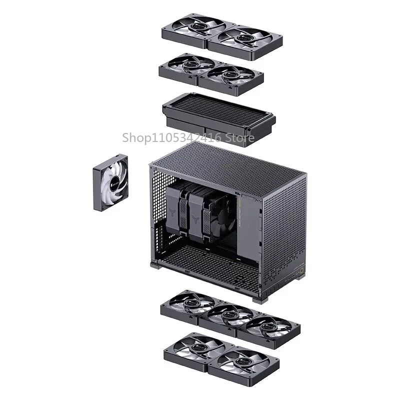 Mini Itx Case Water Cooling Support - Case Mini PC MATX Nero Trasparente