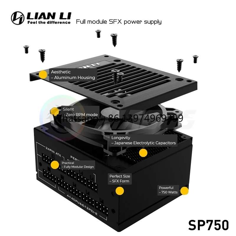 Sfx Power Supply 750W Gold - Alimentatore LIAN LI PSU 750w SFX