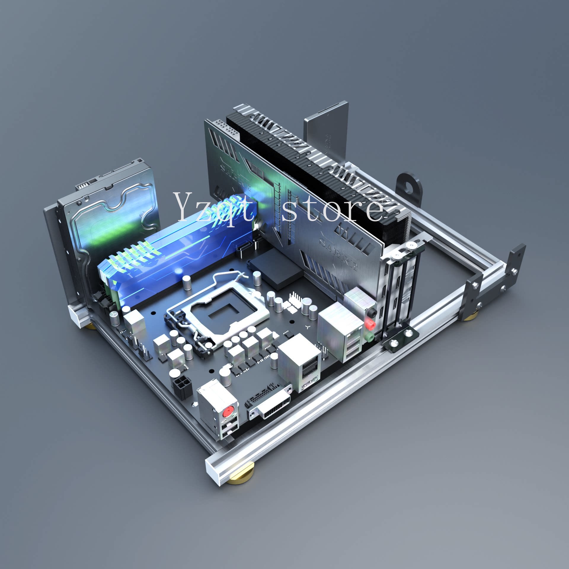 Mini Itx Case Water Cooling Support - Case per computer in lega di