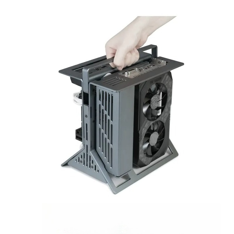 Chassis Open Frame 1U in Allum - Mini Itx Case With Handle Portable recensione e prezzo